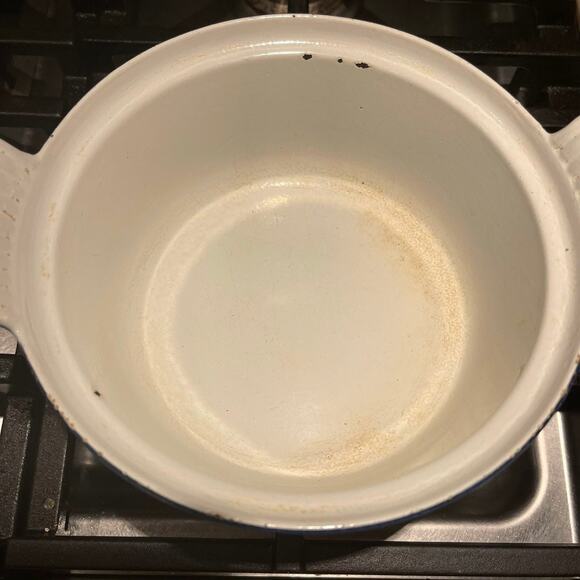 Vintage DRU cast iron dutch oven blue #18 - Picture 6 of 12